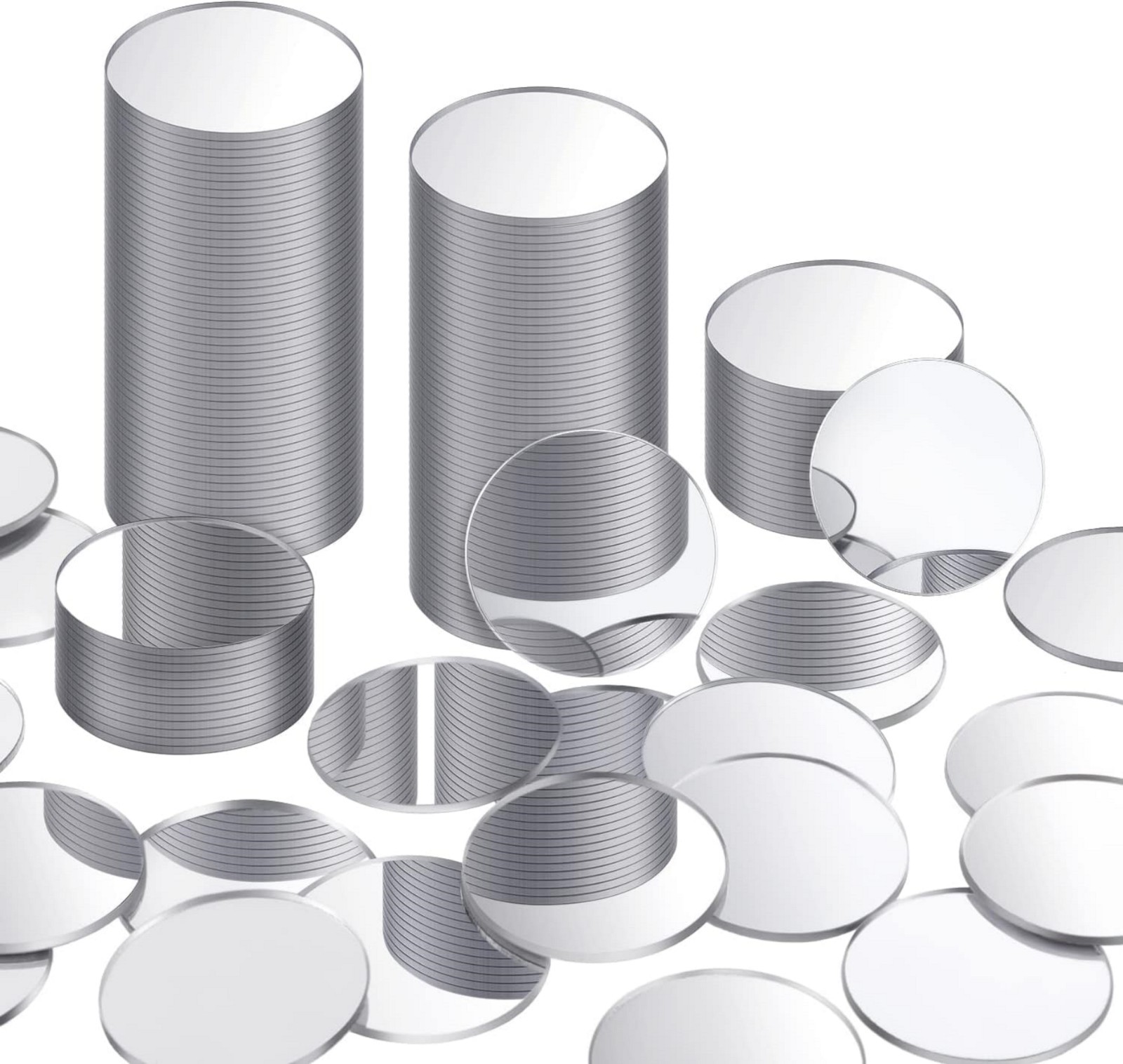 200 Pieces Small Round Mirrors for Crafts Adhesive Round Bulk Mirror Tiny Circle gallery