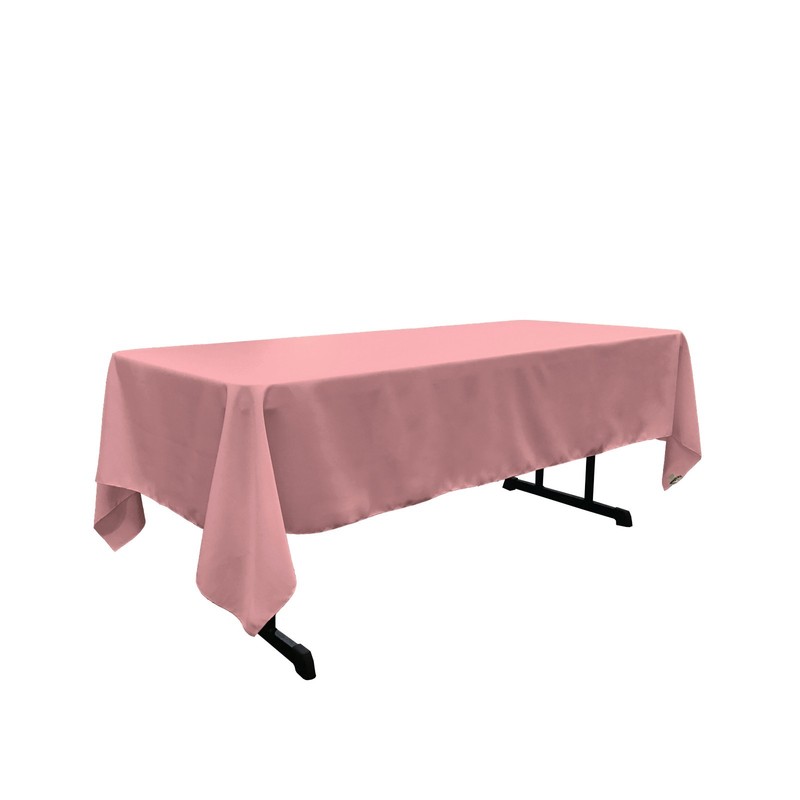 LA Linen Polyester Poplin Rectangular Tablecloth, 60 by 126-Inch. Made in USA gallery