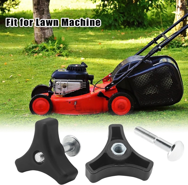 Murtenze 2 Sets Lawn Mower Handle Knobs Nut Bolt, Triangle Knob Screw... gallery