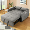 Modern Convertible Comfy Sleeper Sofa 3-in-1 Pull Out Bed Sofa Loveseat Couch US gallery