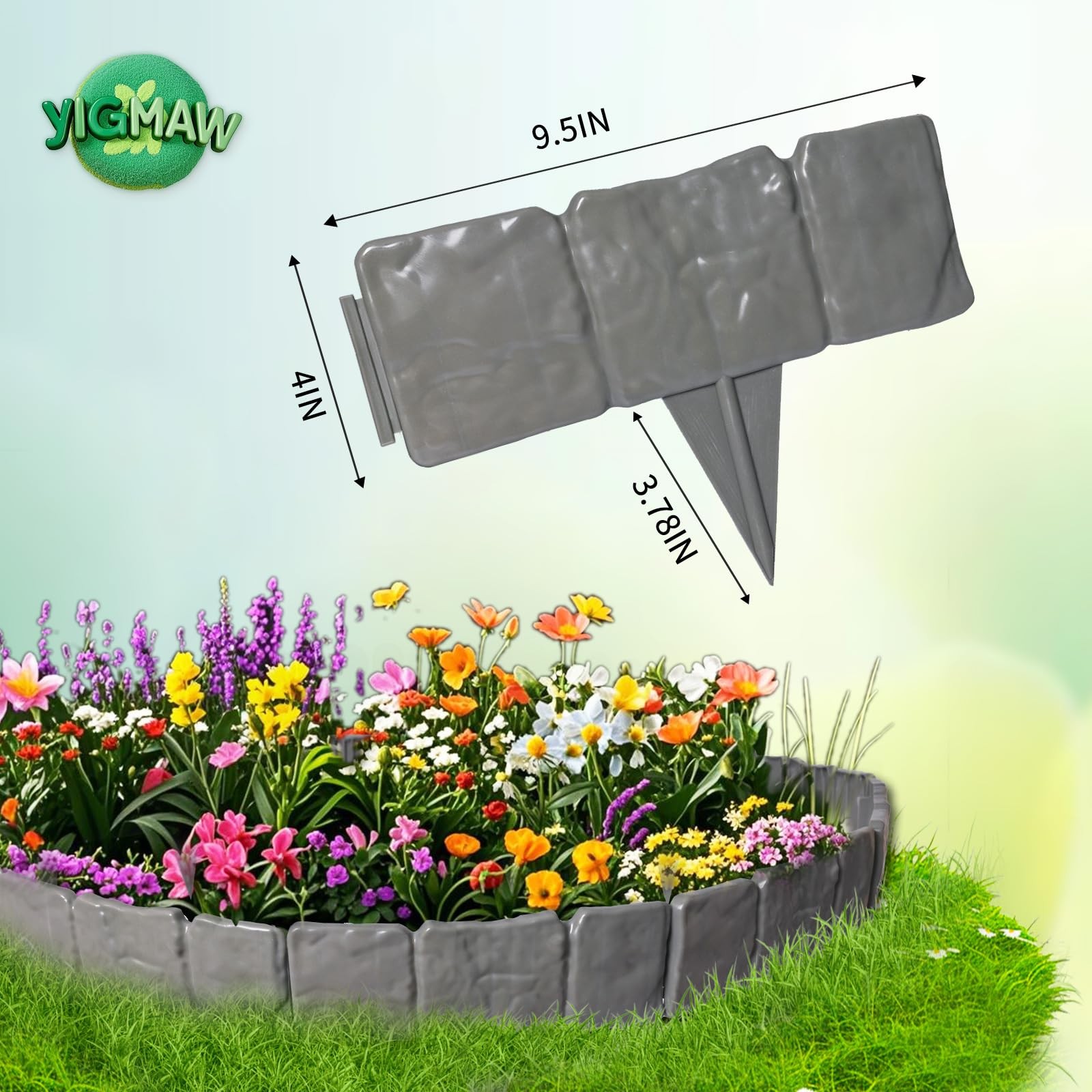 Yigmaw 2026 Edging For Landscaping - Garden Edging Border-4 In Tall-Plastic gallery