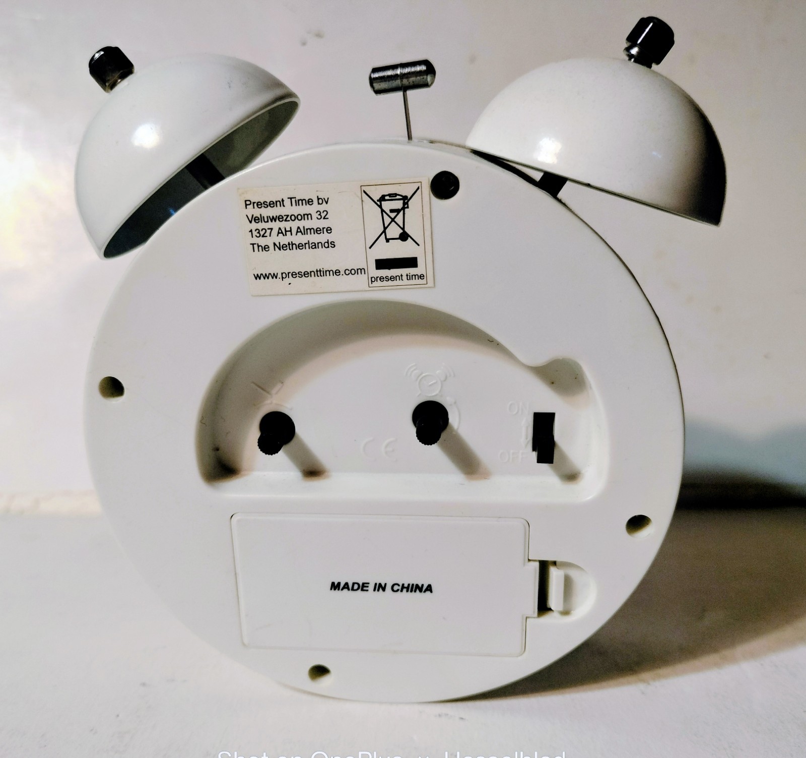 Karlsson Iconic Alarm Clock White Dingbell Non-Numeric gallery