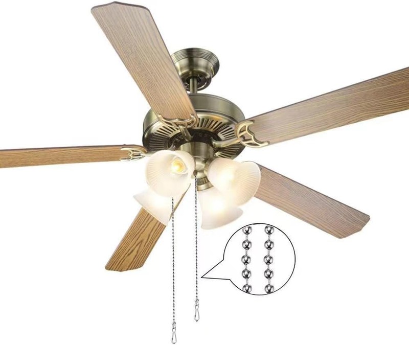 2 Pack Pull Chain String Extension with Connector for Ceiling Fan Silver gallery