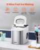 Portable Ice Maker: 6-Min Bullet Ice, 33lb Daily, Dual Size, Quiet 45dB gallery
