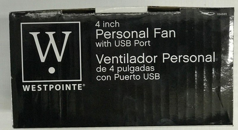 WESTPOINTE 4" PERSONAL USB POWERED COMPUTER DORM ROOM & OFFICE CUBICLE DESK FAN gallery