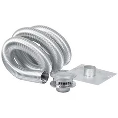 Ameri-Vent 6Alk35 Chimney Liner, 6″ X 35 Ft., Aluminum