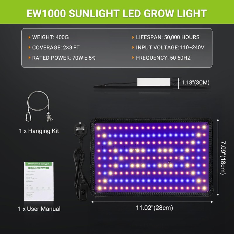120W LED Grow Light Panel Full Spectrum Lamp for Indoor Plant Veg Flower NEW US gallery