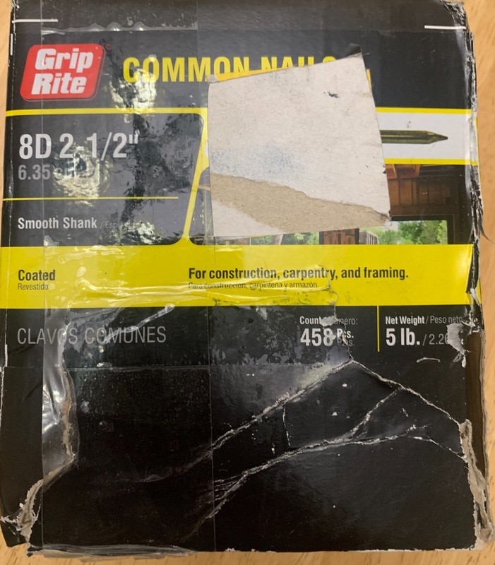 Grip Rite 8D 2-1/2” Common Nails Smooth Shank Coated 5lbs gallery