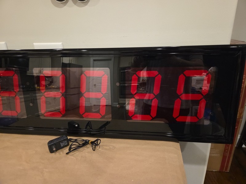 EXTRA LARGE 50″ LED COUNTDOWN / UP CLOCK 8" Big Time Clocks Model 170 No Remote gallery