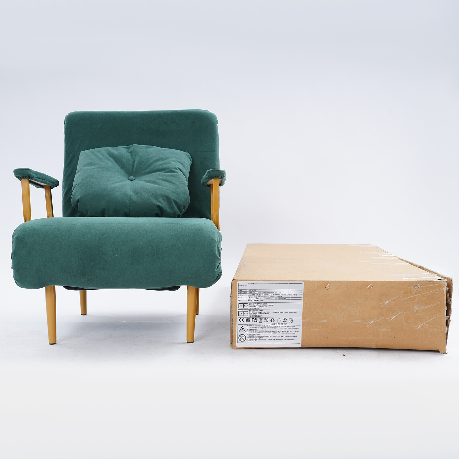 Convertible Sofa Bed Folding Arm Chair Sleeper Leisure Recliner Lounge Couch New gallery