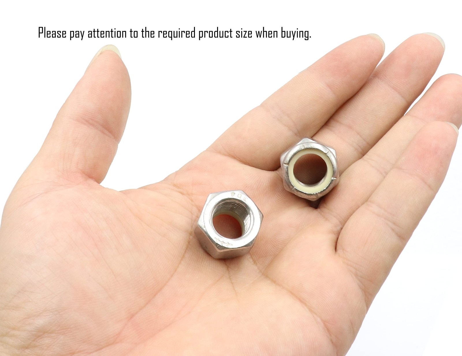 LBY 12pcs Lock Nuts, 1/2-20 Nylon Insert Hex Lock Nuts, 304 Stainless Steel (... gallery