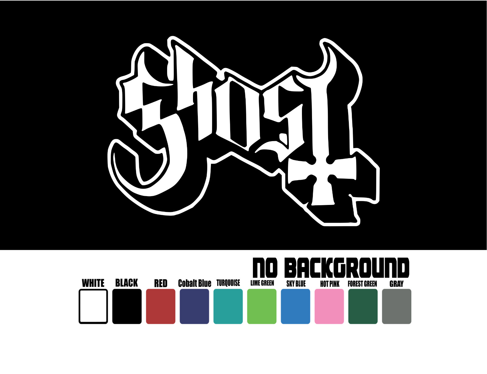 GHOST Logo Band Vinyl Decal Sticker Die Cut Window Car Truck Laptop Wall Laptop gallery