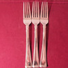 Set Of 3 Dinner Forks Gorham Column 18/8 Glossy Stainless Flatware 7 3/4" gallery