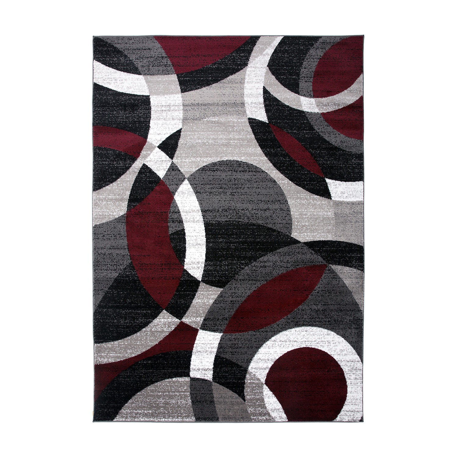 Rugshop Area Rug Modern Geometric Circles Carpet for Living Room Bedroom Rug Red gallery