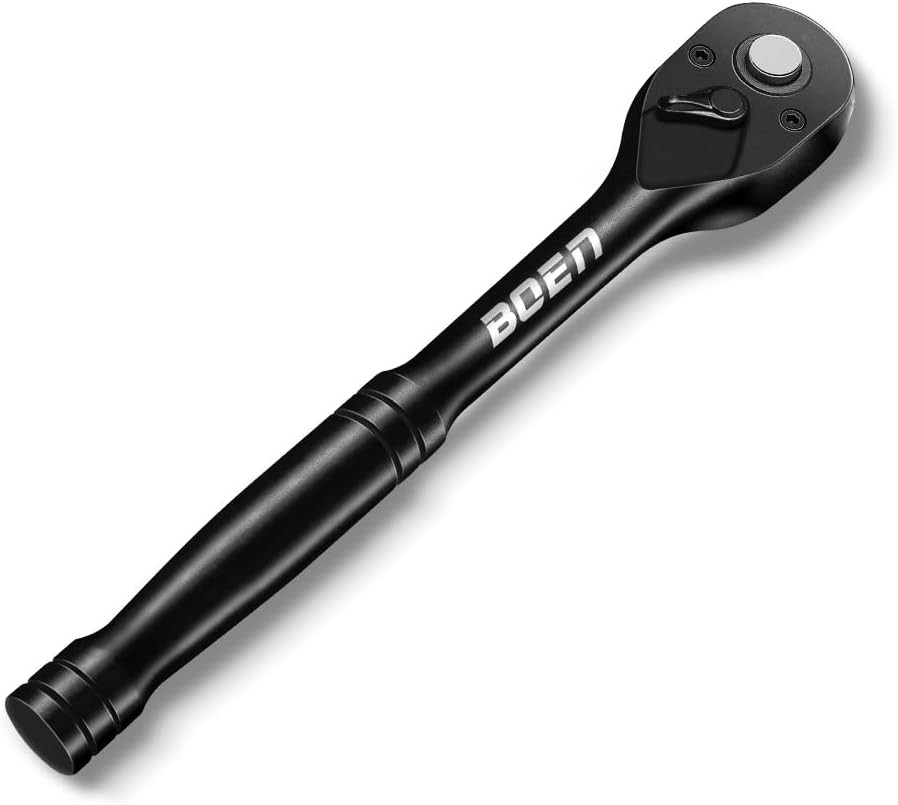 1/4 Inch Drive Ratchet,72-Tooth Quick-Release,5-Degree Swing,Reversible,Chrome A gallery