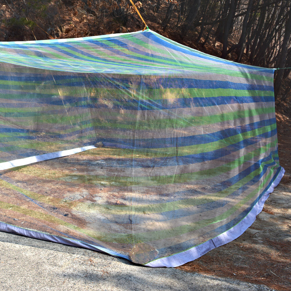 Extra Large size blue pattern Mosquito Fly Net Indoor Outdoor Camping 4m(13ft)