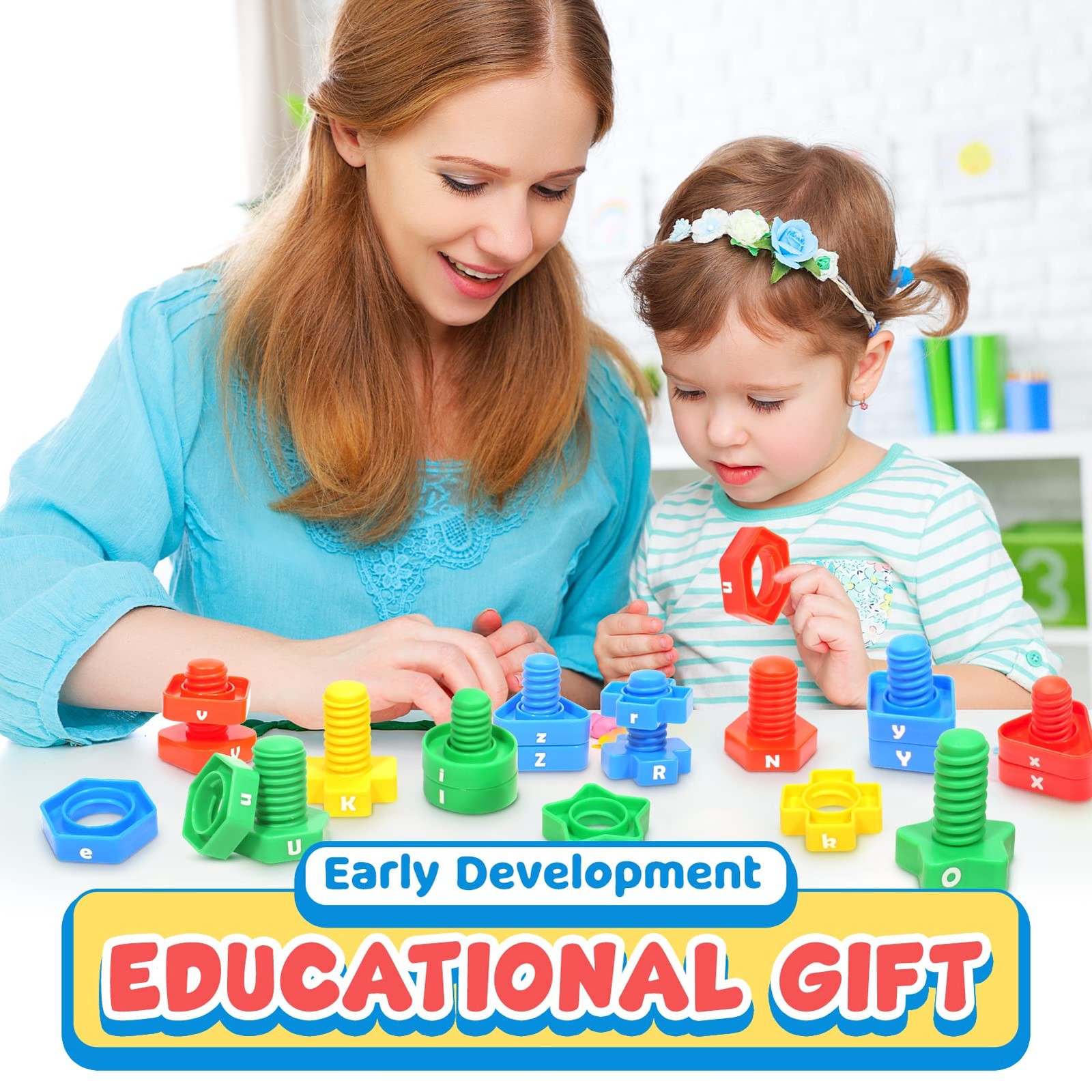 Letters Learning Matching Game | Preschool Toys Set for Toddlers | 26 Alphabet L gallery
