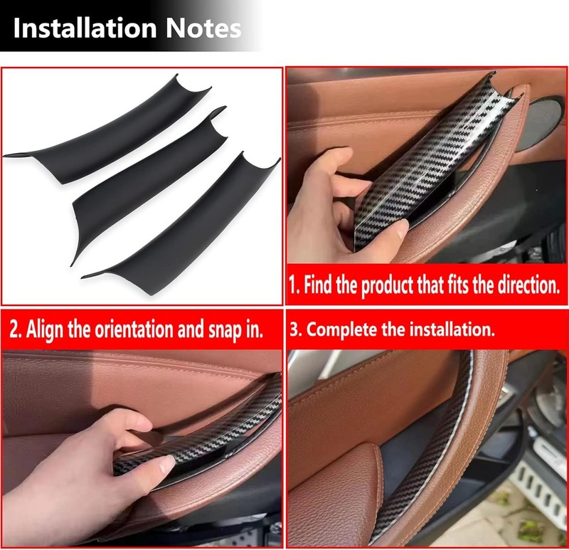 Door Pull Handle Covers Compatible with BMW X5 Series F15/F85 2014-2018, BMW X6 gallery