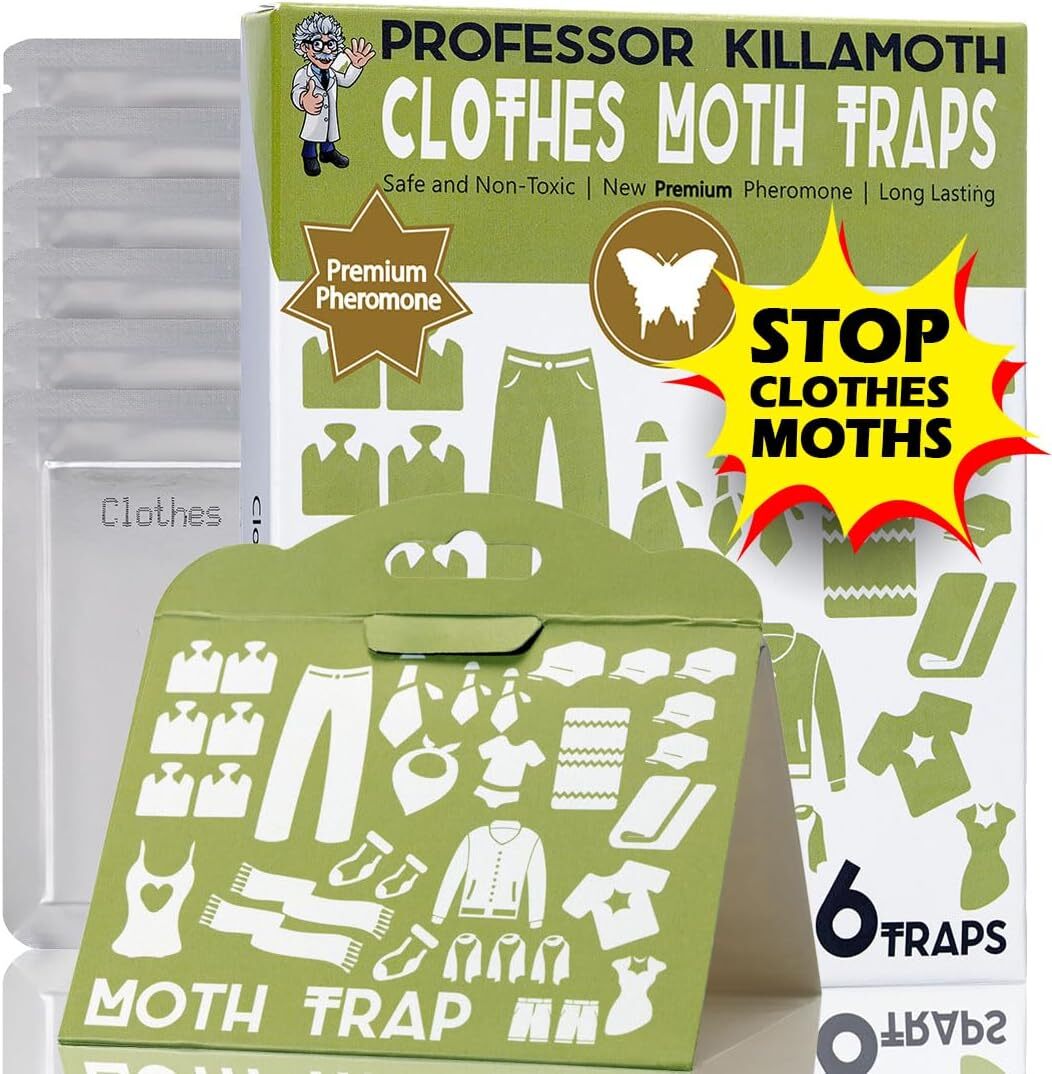 Clothes Moth Traps 6 Pack | Child and Pet Safe | No Insecticides | Premium Attra gallery