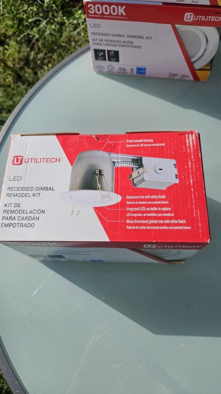 Utilitech 3" Integrated LED Warm White Recessed Gimbal Remodel Kit X3 gallery