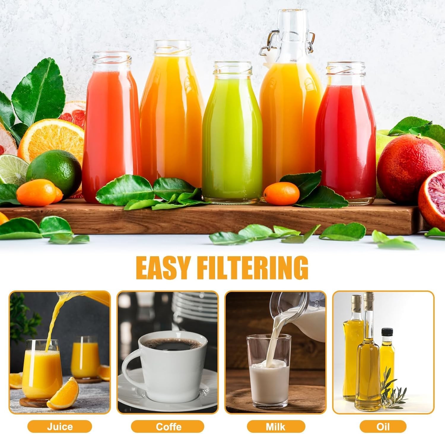 200 Mesh Strainer 5 Inch, 75 Micron Nylon Fine Filter for Cooking & Tea gallery