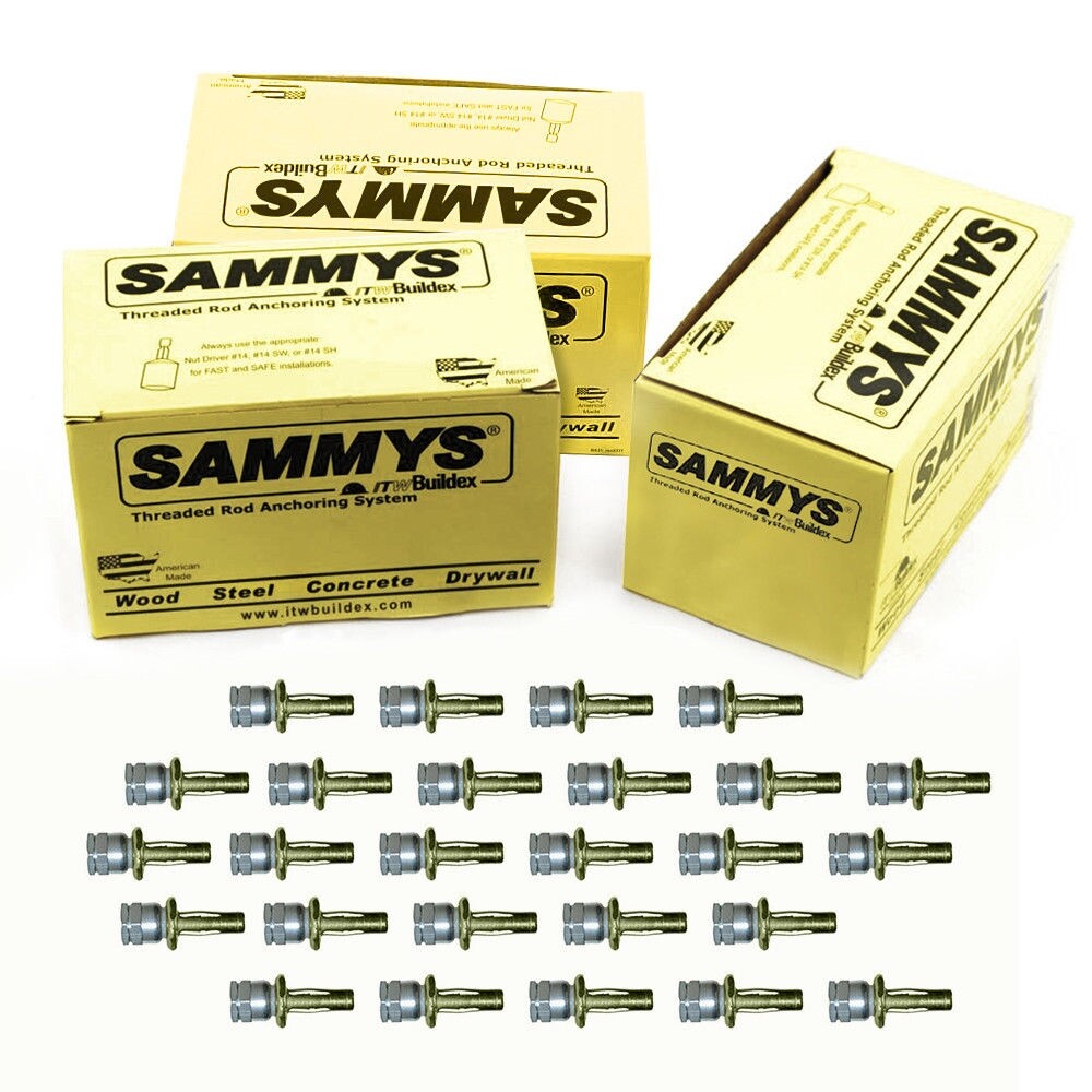 Sammys XP 20 3/8 Inch Vertical Threaded Rod, Steel Electro-Zinc Finish 75 Pieces gallery