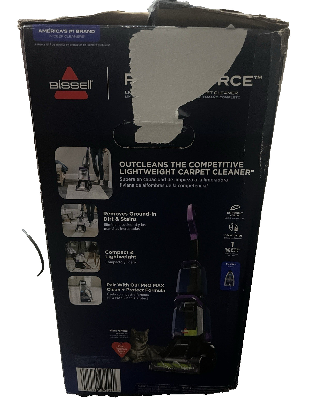 BISSELL PowerForce TurboClean Carpet Cleaner Model 3938 New Open Box gallery
