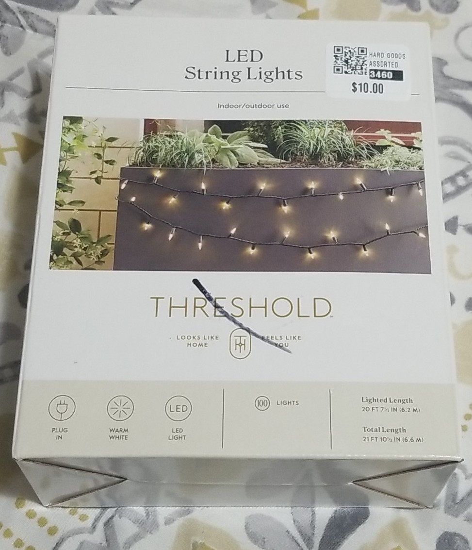 Threshold LED String Lights 21FT Indoor Outdoor Plug In Warm White New 100 gallery