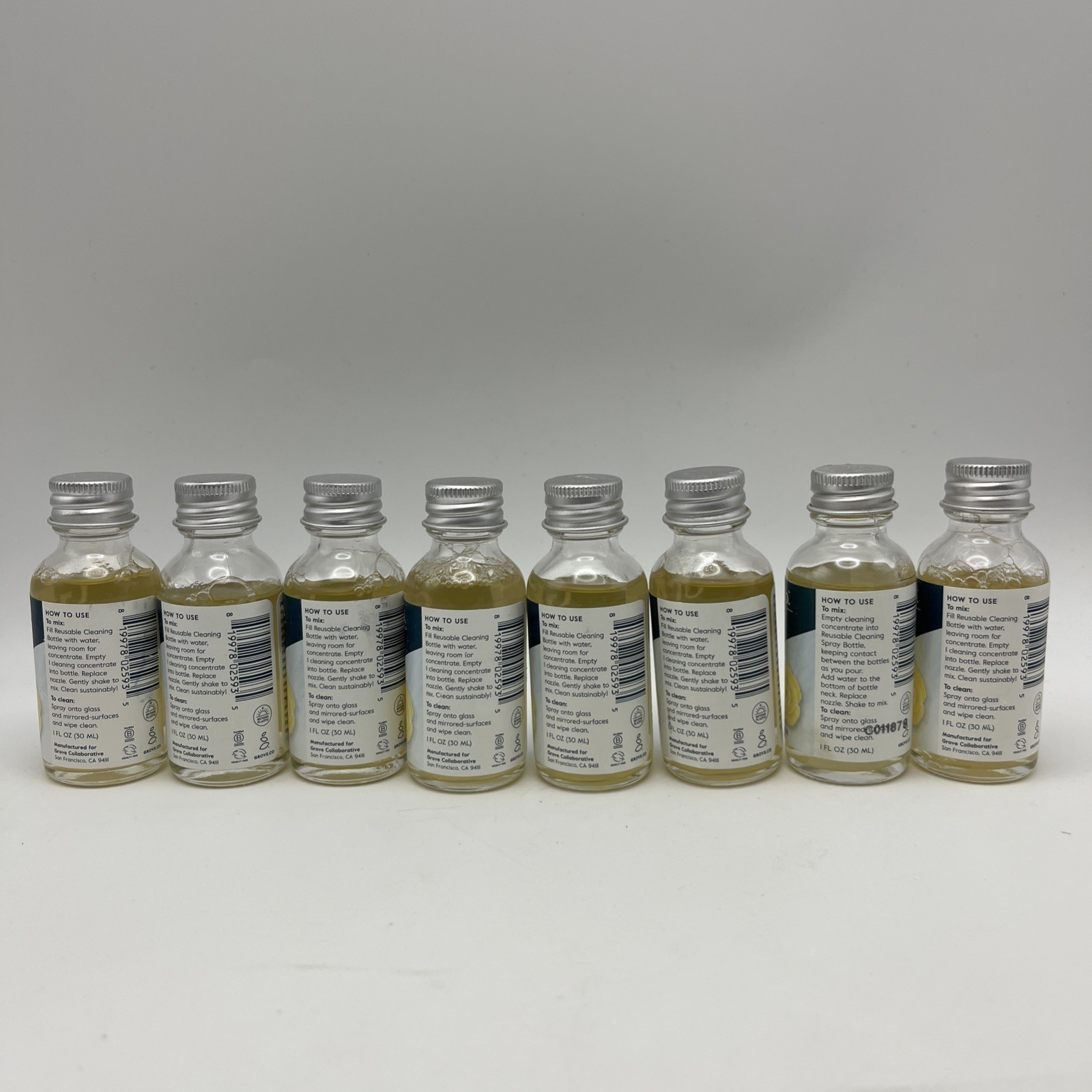 8 Pack - Grove Co. Glass Cleaner Concentrate, Citron & White Rose, 1 fl oz gallery