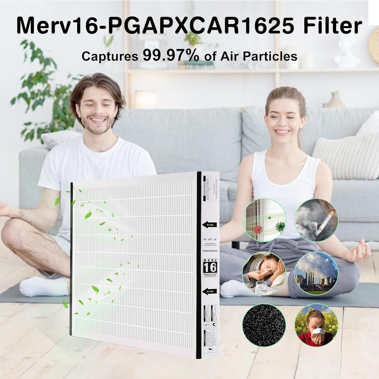 PGAPXCAR1625-A02 2 Pack Replacement Filter 16x25x3IN Bryant/Carrier gallery
