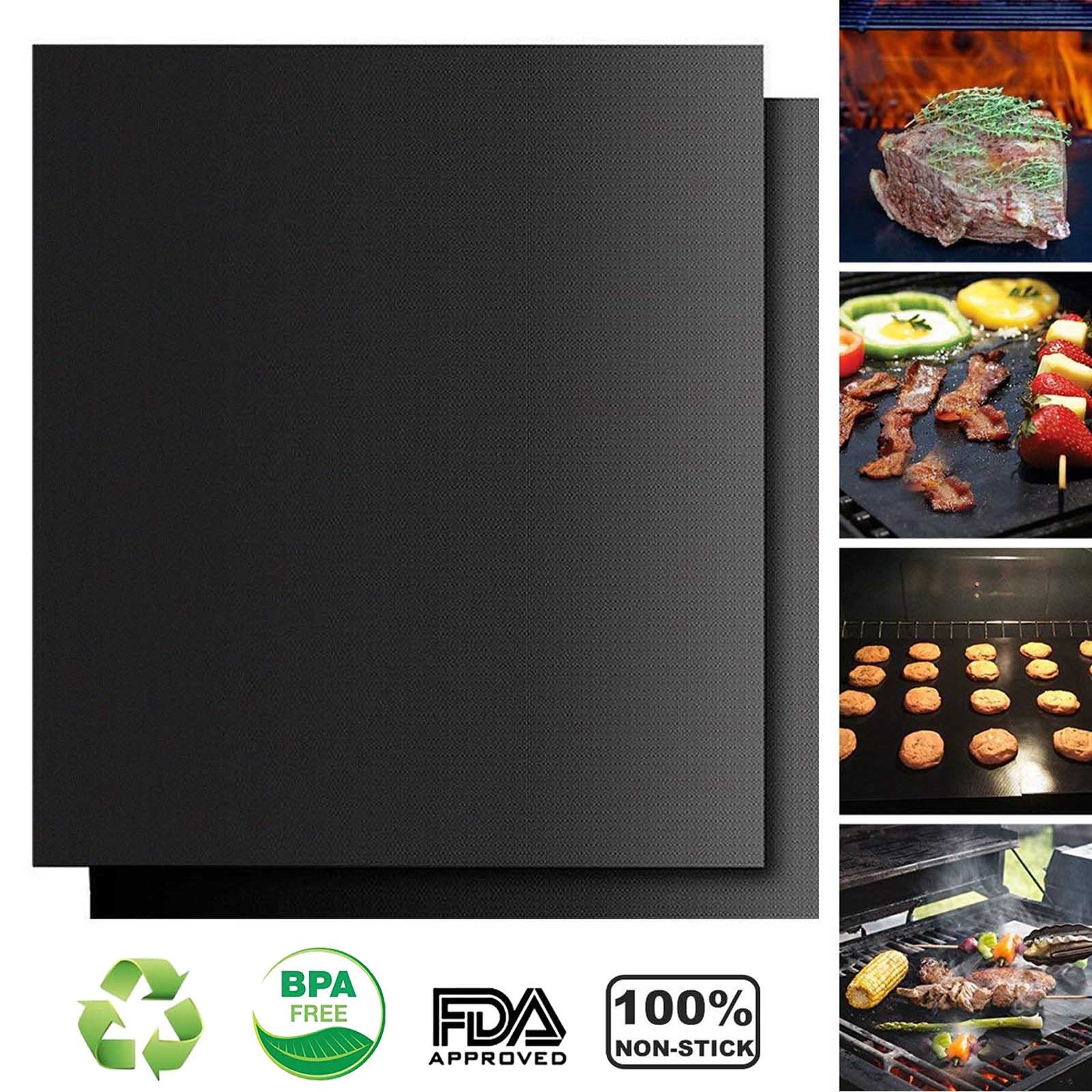 2-10pcs BBQ Grill Mat Non-stick Reusable Barbecue Pad Cooking Sheet Pad gallery