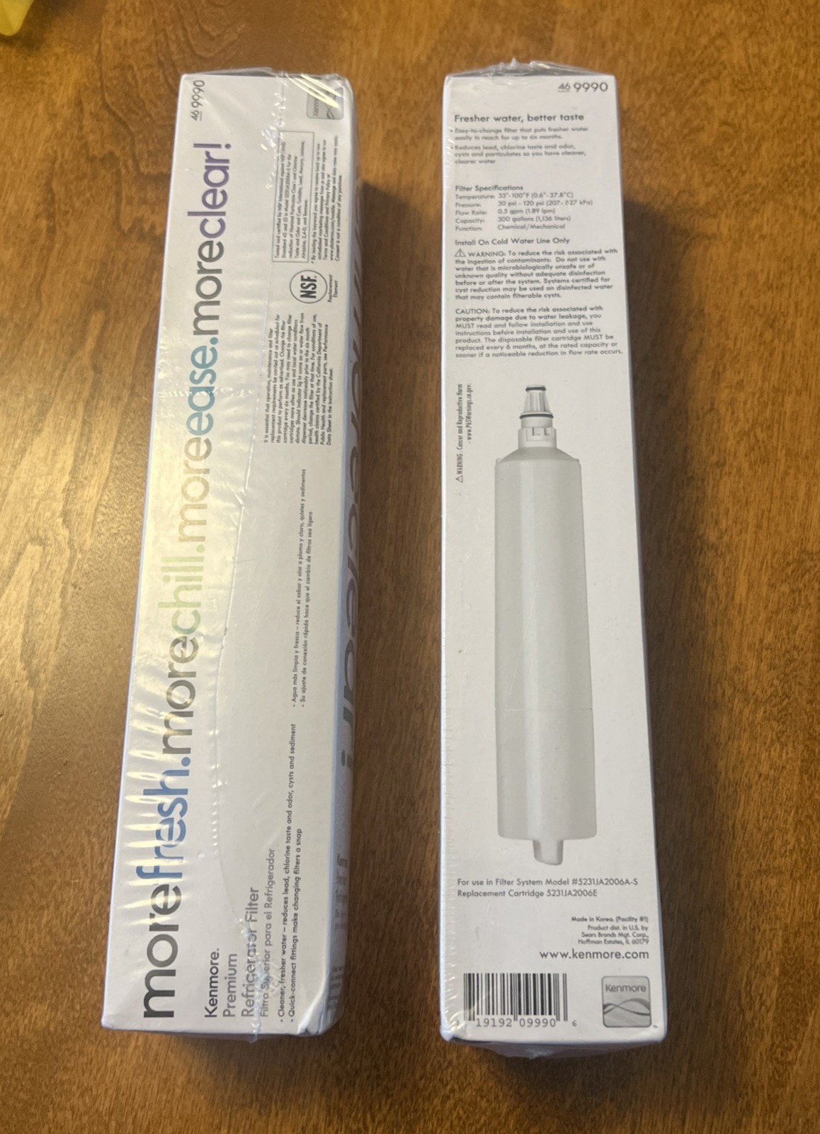 Two Kenmore 46-9990 Water Filter For Aqua Optima Evolve - White gallery