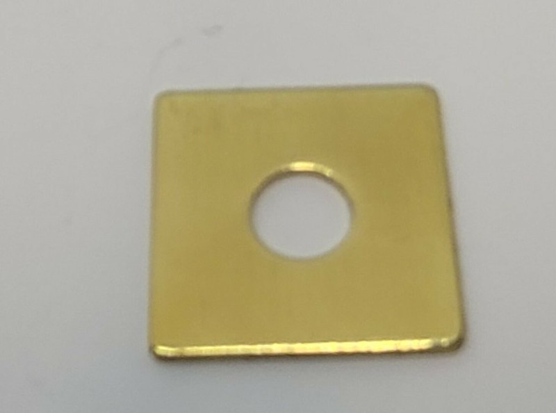 3/4" Solid Polished Brass Square knob pull back plate rustic desk small cabinet gallery