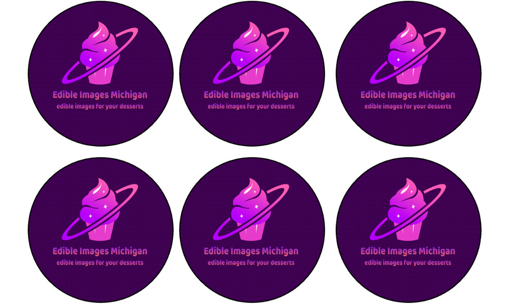 6 count- CUSTOM IMAGE edible image rounds, choose your size