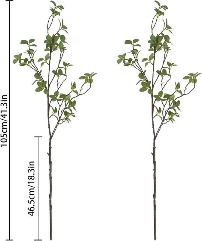 41” Artificial Greenery Stems, Long Fake Plant Twigs Faux Greenery Branches for gallery