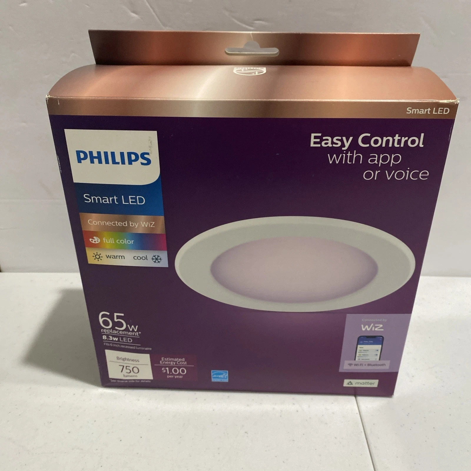 65w Philips LED Full Color Changing Smart Downlight by WiZ Wi-Fi + Bluetooth gallery