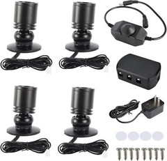 4Pack Dimmable LED Mini Spotlight for Display Cabinet Showcase 3000k Warm White
