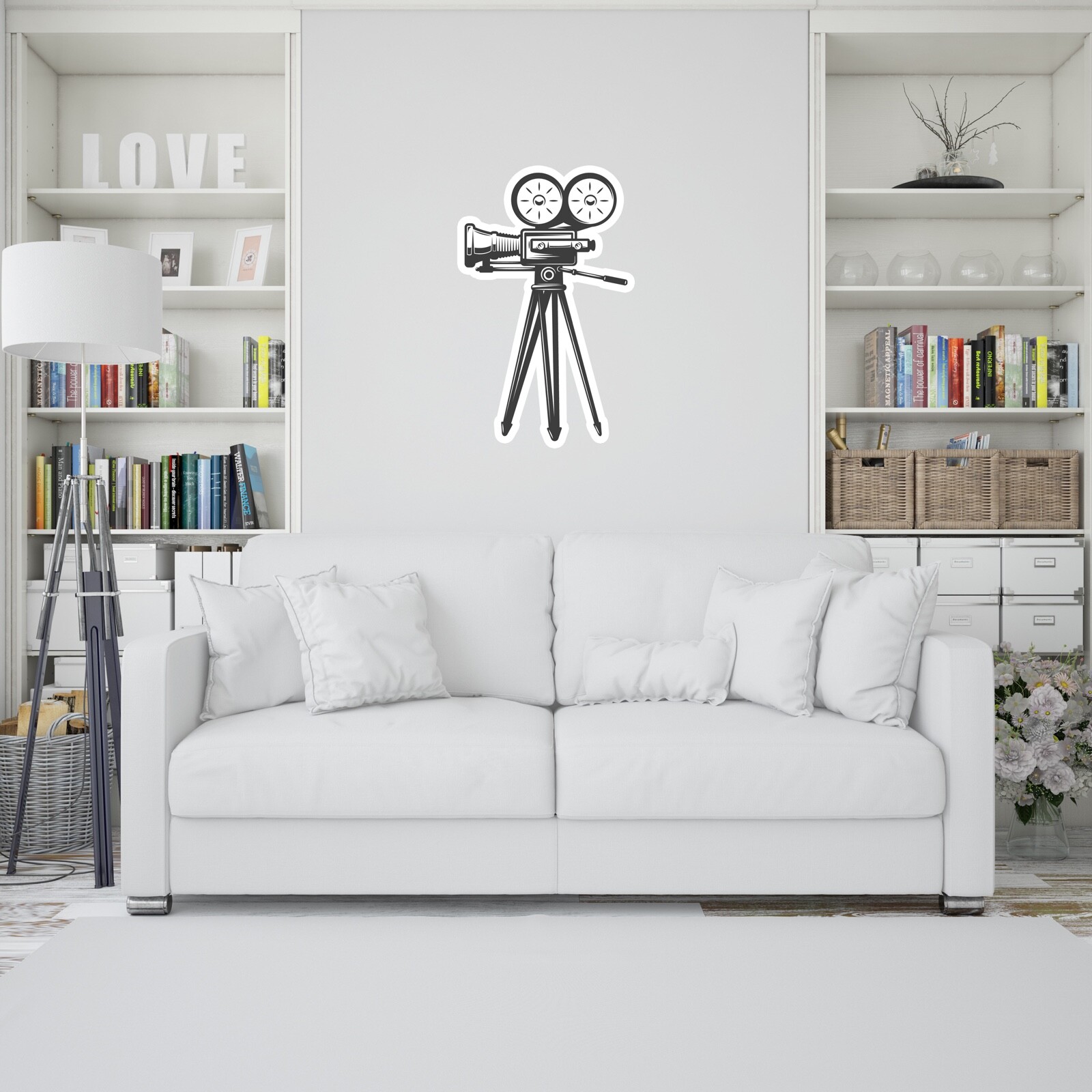 Cinema Retro Camera Sticker Wall Decal Vinyl Photo Studio Video Film Director gallery