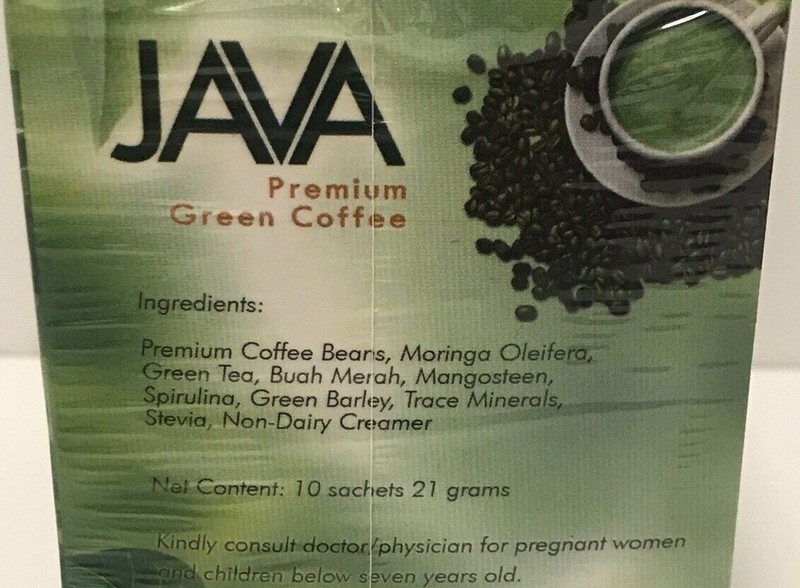 JAVA Instant Green Coffee Moringa & Other Ingredients Powder Drink Mix Mild gallery