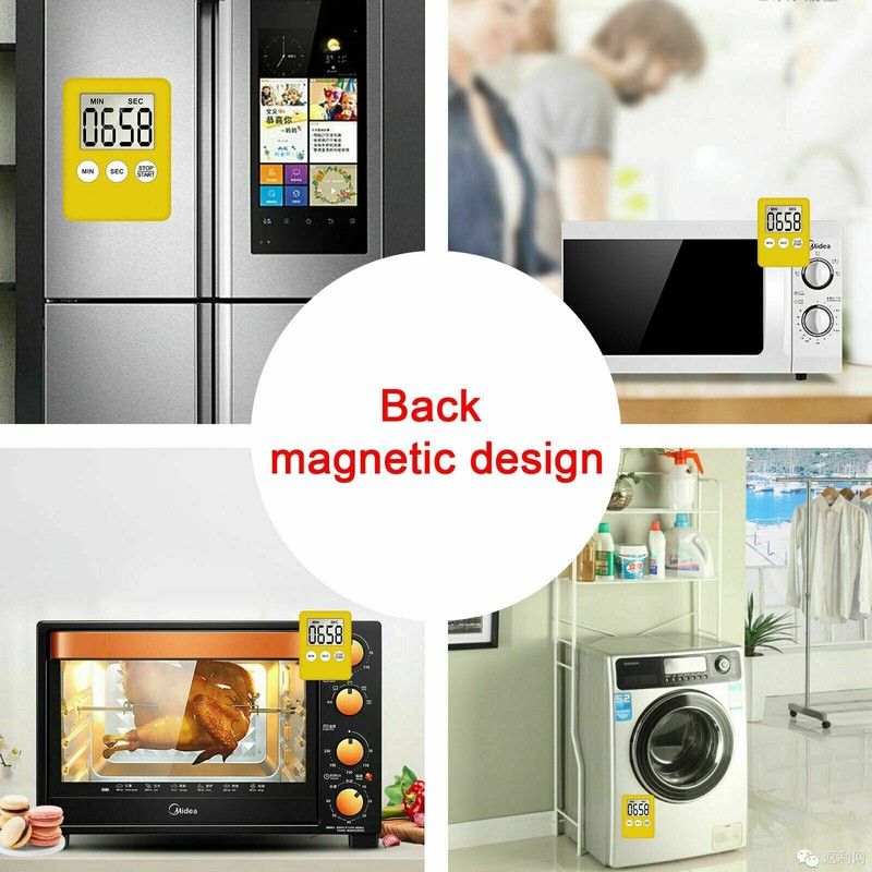 Large LCD Digital Kitchen Cooking Timer Count-Down Up Clock Loud Alarm Magnetic gallery