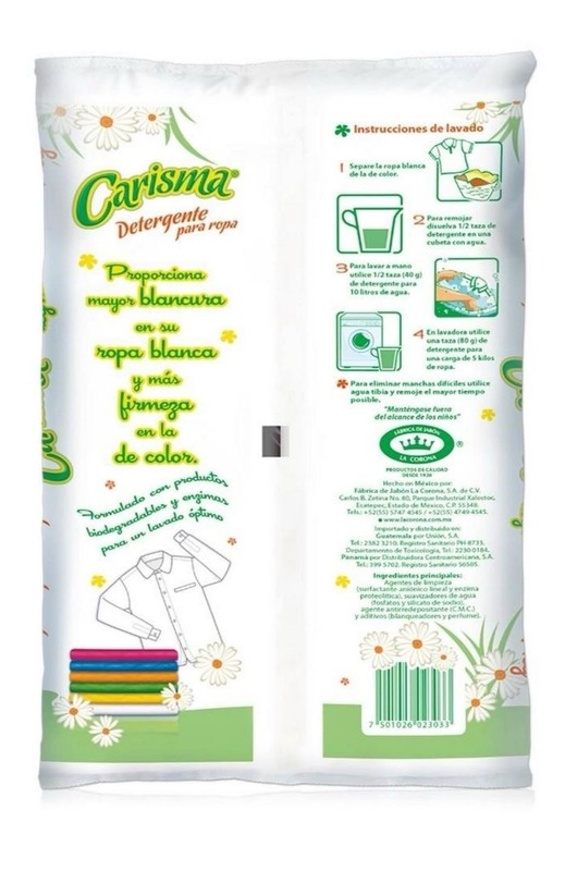 1 Kg CARISMA DETERGENTE PARA LAVAR LAUNDRY DETERGENT FOR CLOTHES & FAB gallery