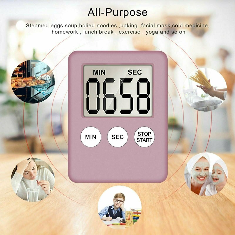 LCD Digital Large Kitchen Cooking Timer Count-Down Up Clock Alarm Magnetic gallery
