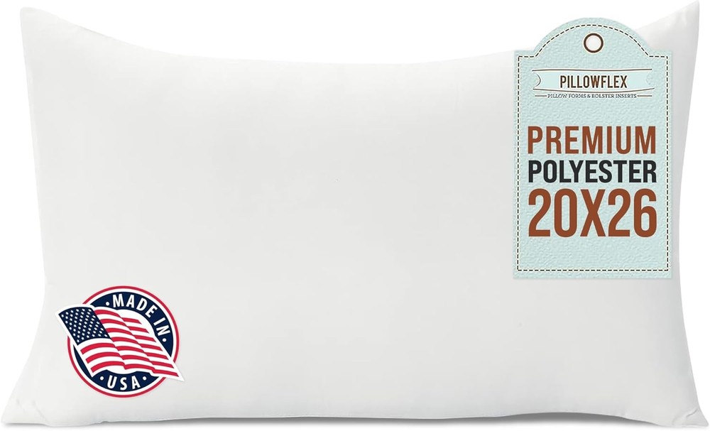 Premium Polyester Throw Pillow Insert - 20x26 - Ultra Soft Large Rectangle Throw