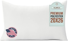 Premium Polyester Throw Pillow Insert – 20×26 – Ultra Soft Large Rectangle Throw