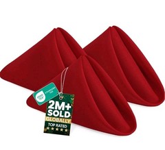 Red Polyester Napkins 20″x20″ Solid Color Red – Lot of 36