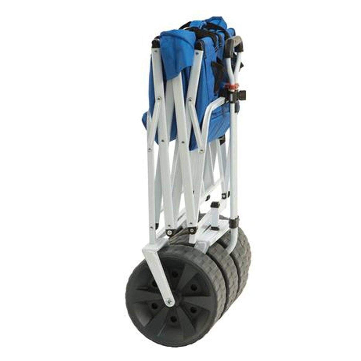 Utility Wagon Heavy Duty Collapsible Folding All Terrain Cart Blue White Sports gallery