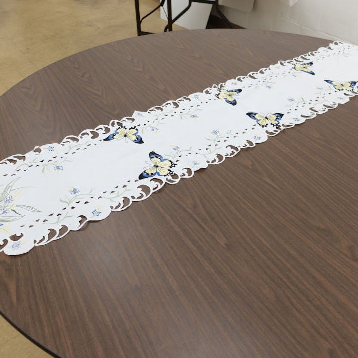 Butterfly Wildflower Embroidered Table Runner gallery