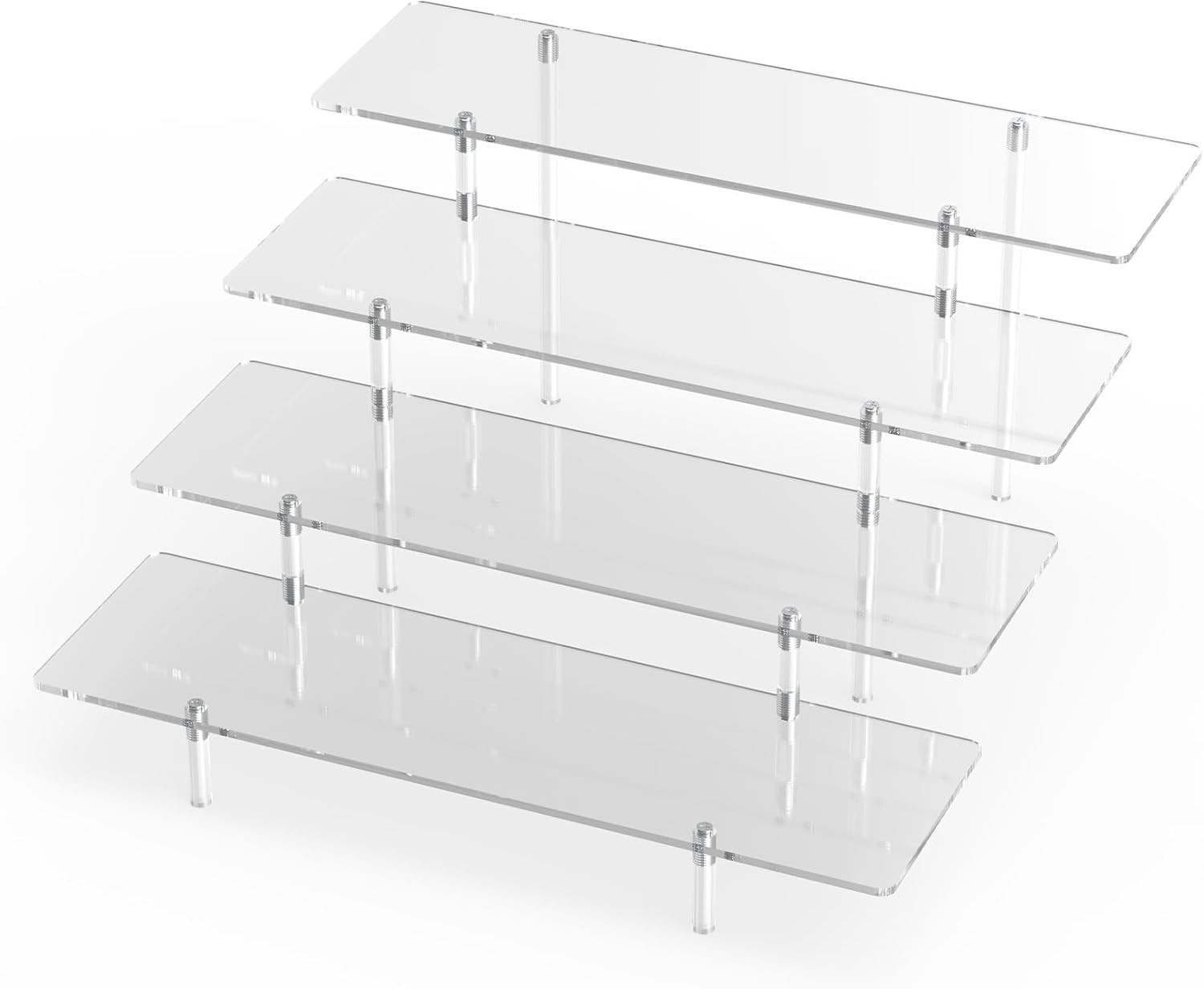 Acrylic Display Riser Stand Shelf Clear 4 Tier Cupcake Stand Perfume Display gallery