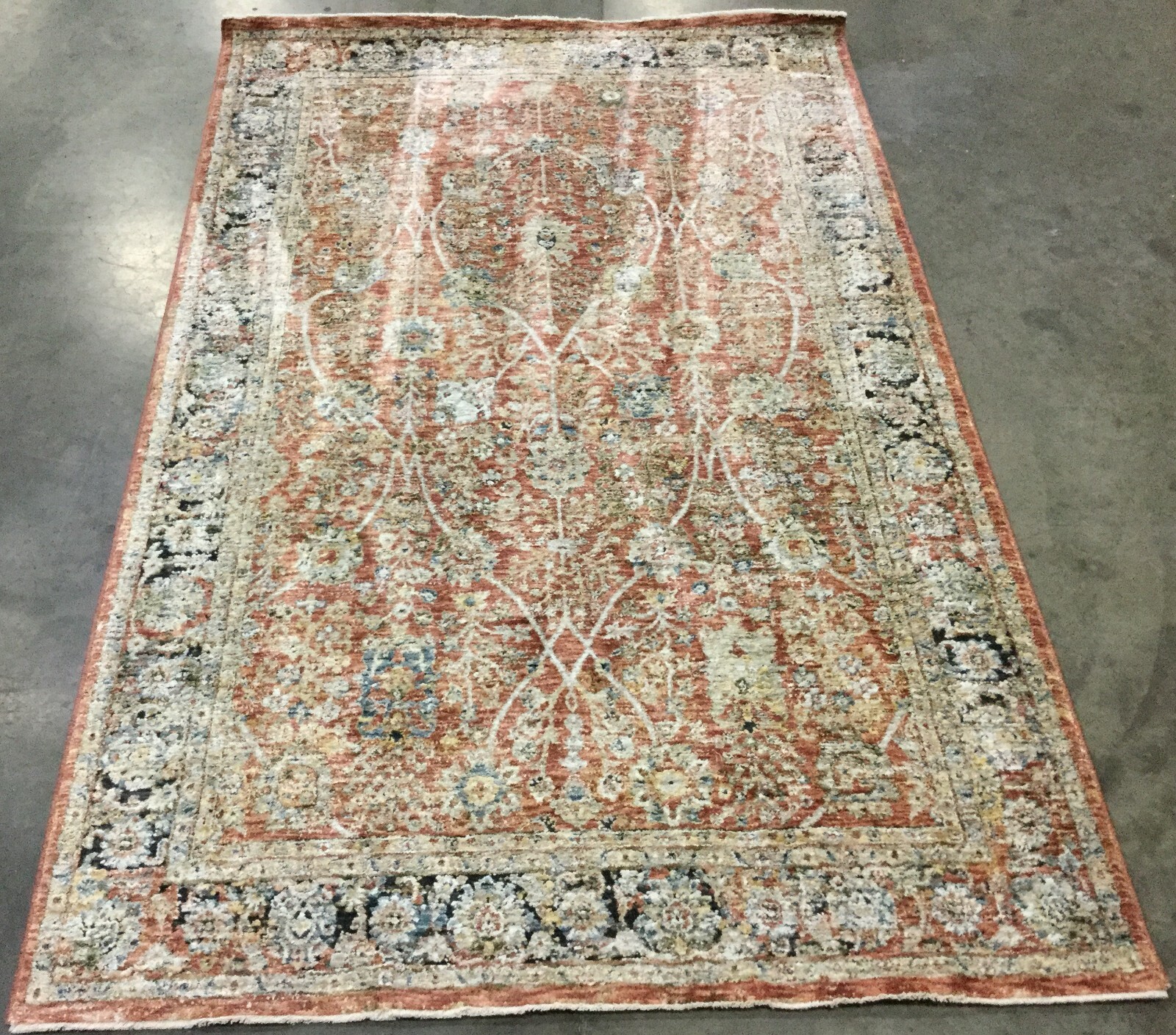 RUST / BLUE 4' X 6' Flaw in Rug, Reduced Price 1172662947 SVD112P-4 gallery