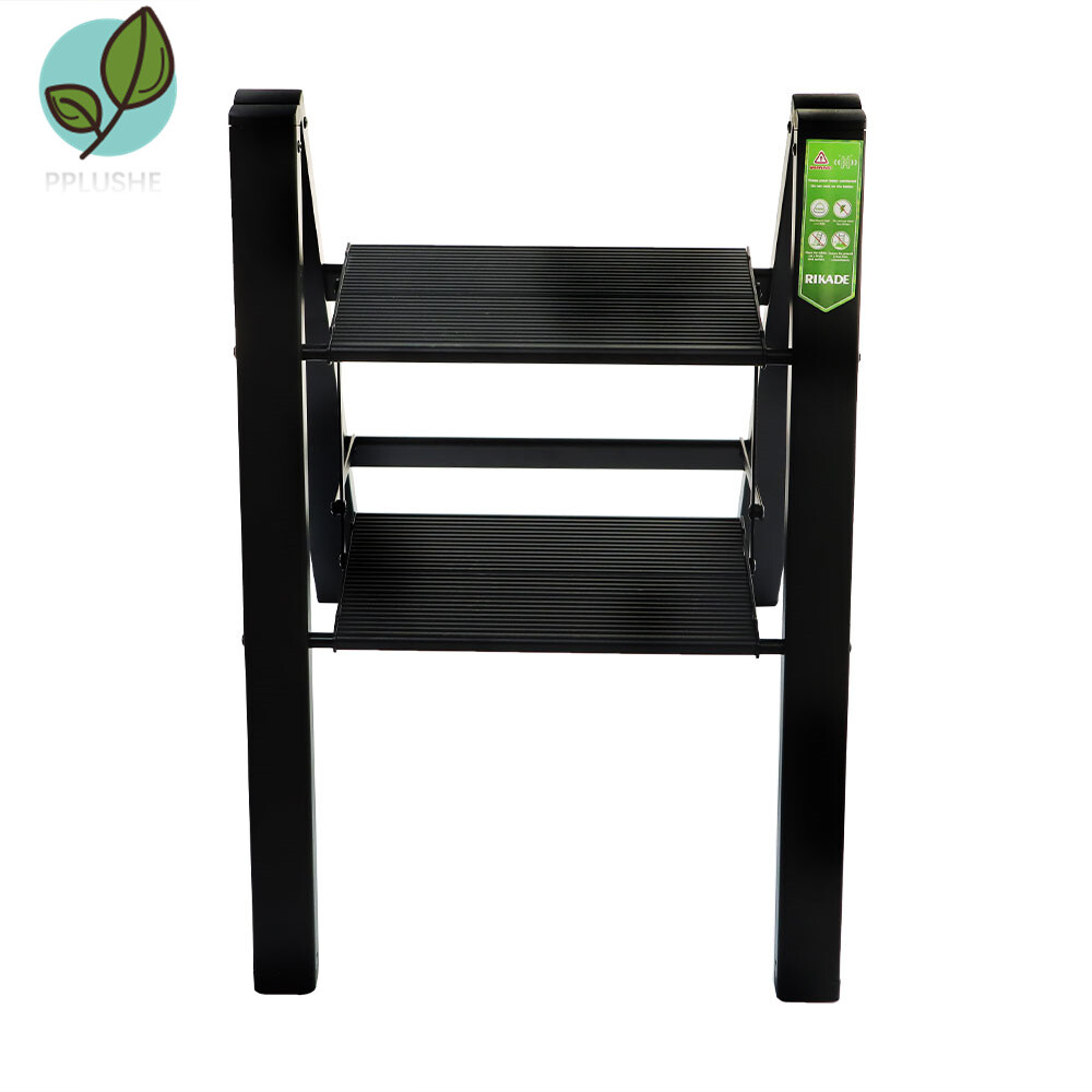 2 Step Black Portable Ladder Folding Safety Non Slip Small Stool Ladders gallery